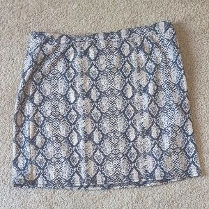 Elegant Blue and White Patterned Skirt